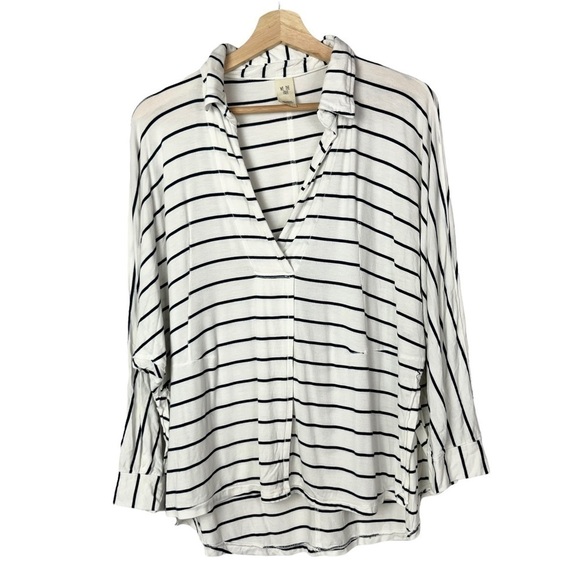 Free People We the Free Can't Fool Me Stripe Boxy Tee XS - Picture 2 of 7